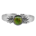 Green Copper Turquoise Gemstone 925 Sterling Silver Bangle